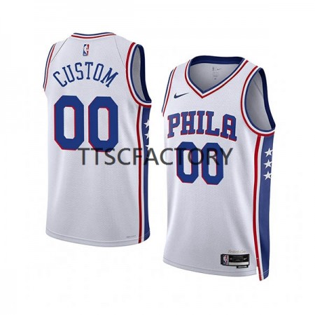 Dres Philadelphia 76ers Prilagođeni Nike 2022-23 Association Edition Bijela Swingman - Muške